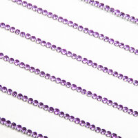 Schmucksteine lila, 3mm - 6 Streifen, selbstklebend