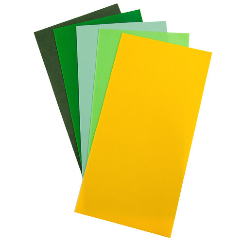 Wachsplatten Set Frühlingsgrün 10x20cm, 5 Stück, zum Kerzen verzieren