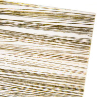 Wachsplatten weiß-gold gestreift - 10x20cm