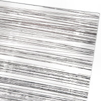Wachsplatten weiß-silber gestreift - 10x20cm