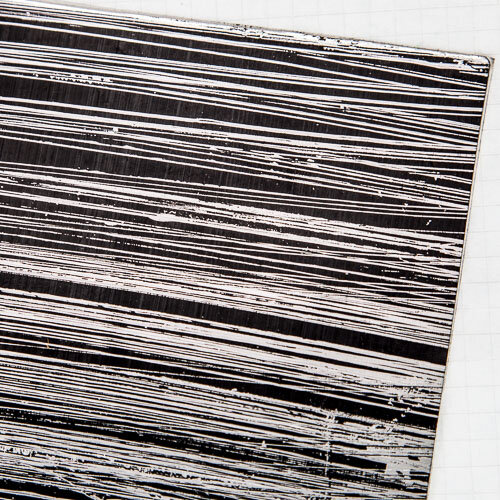 Wachsplatten schwarz-silber gestreift - 10x20cm