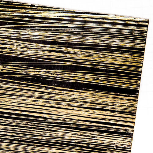 Wachsplatten schwarz-gold gestreift - 10x20cm