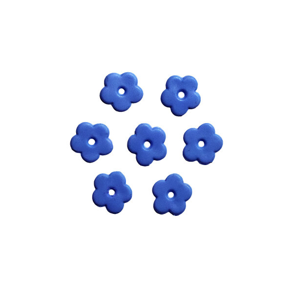 Wachsblüten mittelblau 1,3cm, 7 St.