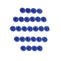 Wachsmotiv Blümchen, blau 7mm, 26 St.