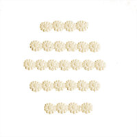 Wachsmotiv Blümchen, creme 7mm, 26 St.