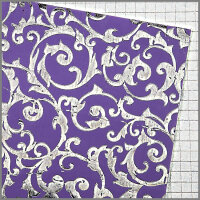 Wachsplatten Floraler Barock flieder-silber - 10x20cm