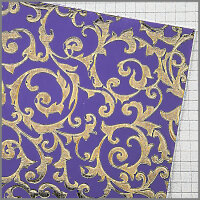 Wachsplatten Floraler Barock flieder-gold - 10x20cm