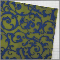 Wachsplatten Floraler Barock grün-blau - 10x20cm