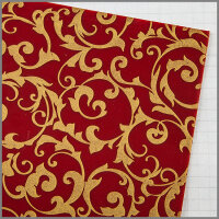 Wachsplatten Floraler Barock karminrot-bronze - 10x20cm