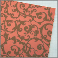 Wachsplatten Floraler Barock lachs-hellbraun - 10x20cm