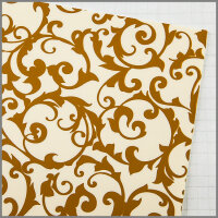 Wachsplatten Floraler Barock creme-hellbraun - 10x20cm