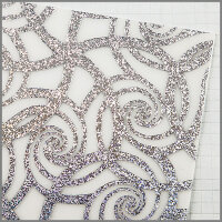 Wachsplatten Irisierende Silberspiralen - 10x20cm