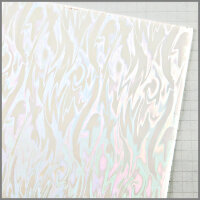 Wachsplatten Holografische Wellen - weiß - 10x20cm
