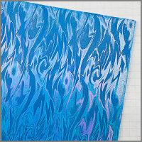 Wachsplatten Holografische Wellen - lichtblau - 10x20cm