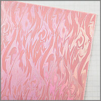Wachsplatten Holografische Wellen - rosa - 10x20cm