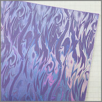 Wachsplatten Holografische Wellen - flieder - 10x20cm