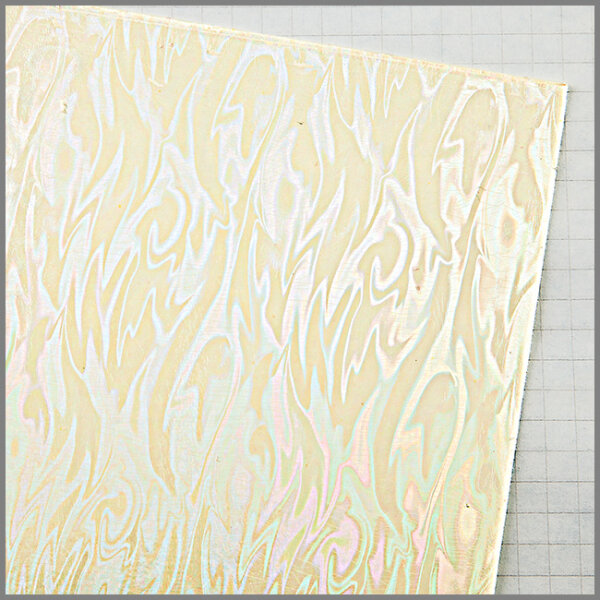 Wachsplatten Holografische Wellen - creme - 10x20cm