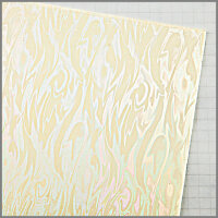 Wachsplatten Holografische Wellen - creme - 10x20cm