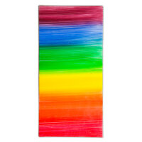 Wachsplatten Regenbogen quergestreift - 10x20cm