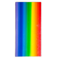 Wachsplatten Regenbogen längsgestreift - 10x20cm