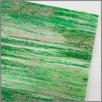Wachsplatten Streifen - hell-mittelgrün-gold - 10x20cm