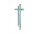 Wachsmotiv Kreuz in hellblau-weiß-türkis mit Silber