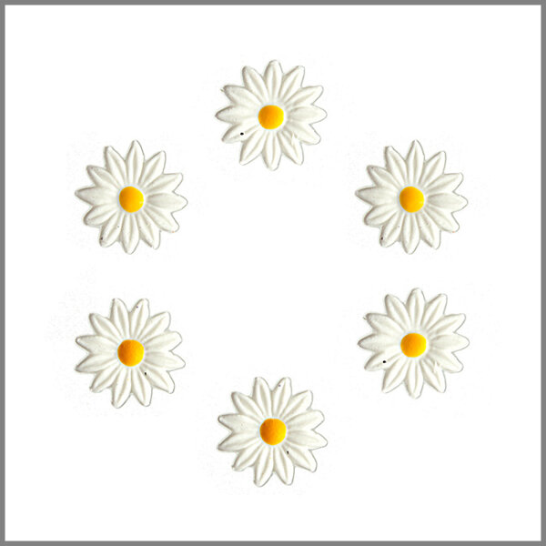 Wachsmotiv Margeritenblüten 6St.