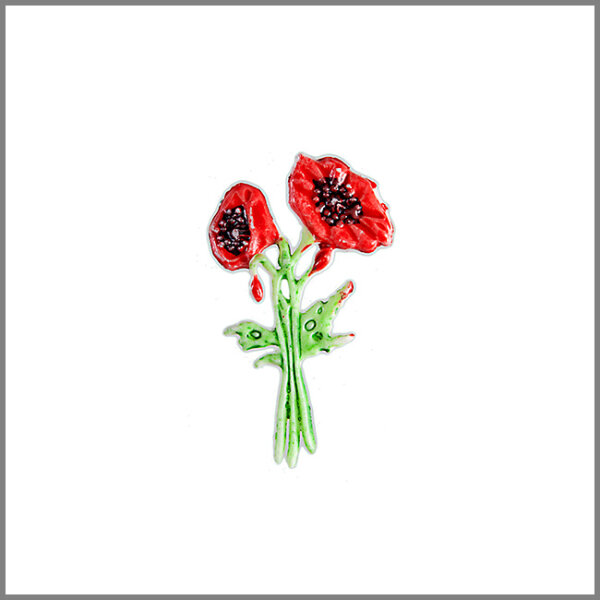 Wachsmotiv Mohnblumen