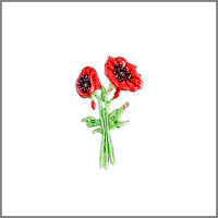 Wachsmotiv Mohnblumen