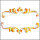 Verzierwachs Motiv Barock-Ornament weiß-gelb-orange, 2St.