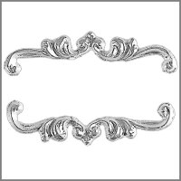 Verzierwachs Motiv Barock-Ornament silber, 2St, zum...