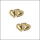 Wachsmotiv Hochzeitskerze - Doppelherz 15x26mm gold, 2 St.