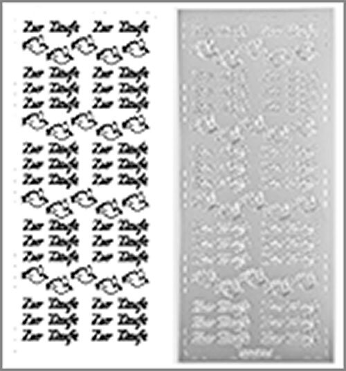 Sticker Schriftzüge Zur Taufe silber