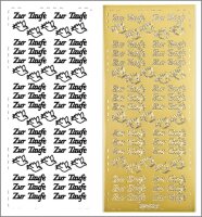 Sticker Schriftzüge Zur Taufe gold