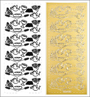 Sticker Kommunion u. Konfirmation-Elemente gold