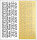 Sticker Tauben, Herzen und Ringe gold