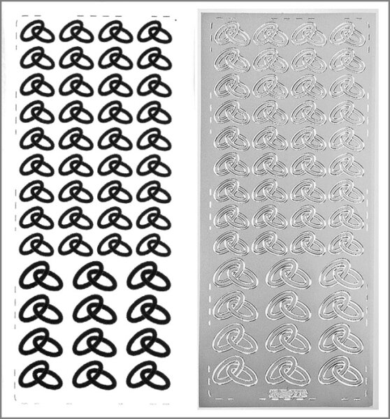 Sticker Trauringe silber