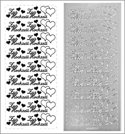 Sticker Schriftzüge Zur Hochzeit silber