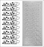 Sticker Schriftzüge Zur Hochzeit silber