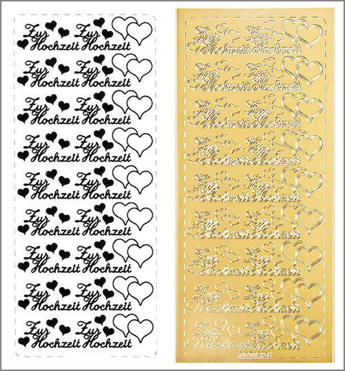 Sticker Schriftzüge Zur Hochzeit gold