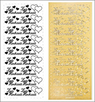 Sticker Schriftzüge Zur Hochzeit gold