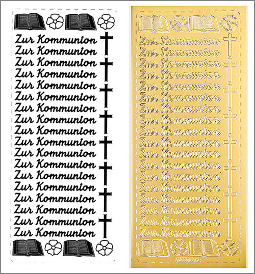 Sticker Schriftzüge Zur Kommunion gold
