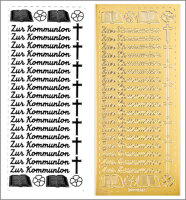 Sticker Schriftzüge Zur Kommunion gold
