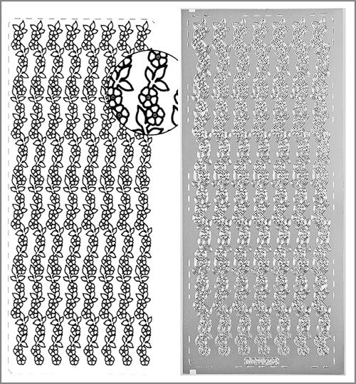 Sticker Rosenborte silber
