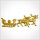 Wachsmotiv Weihnachtskerzen - Rentierschlitten gold