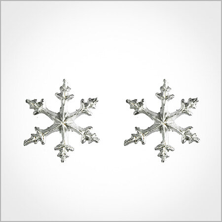 Wachsmotiv Weihnachtskerzen - Eiskristall silber 3,5cm, 2Stk.