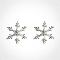 Wachsmotiv Weihnachtskerzen - Eiskristall silber 3,5cm,...