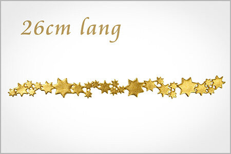 Wachsmotiv Weihnachtskerzen - Sternenborte gold