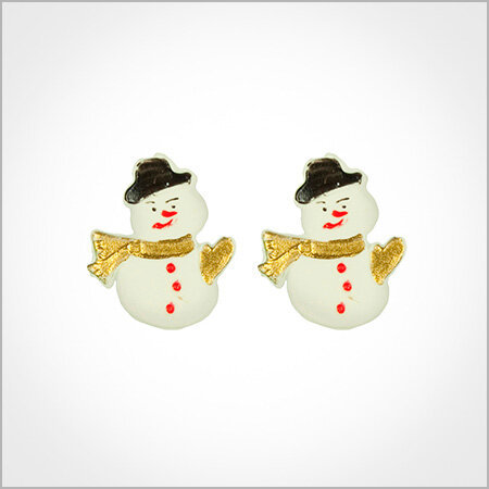Wachsmotiv Weihnachtskerzen - Schneemann, 3cm bunt bemalt, 2Stk.