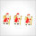 Wachsmotiv Weihnachtskerzen - Nikolaus 3cm bunt bemalt, 3Stk.